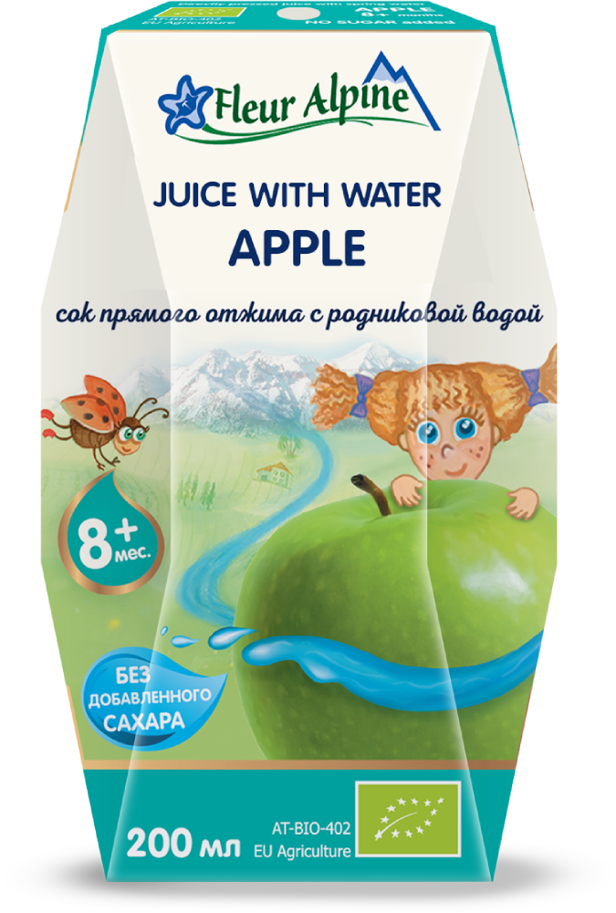 Baby Apple juice with water from 8 months