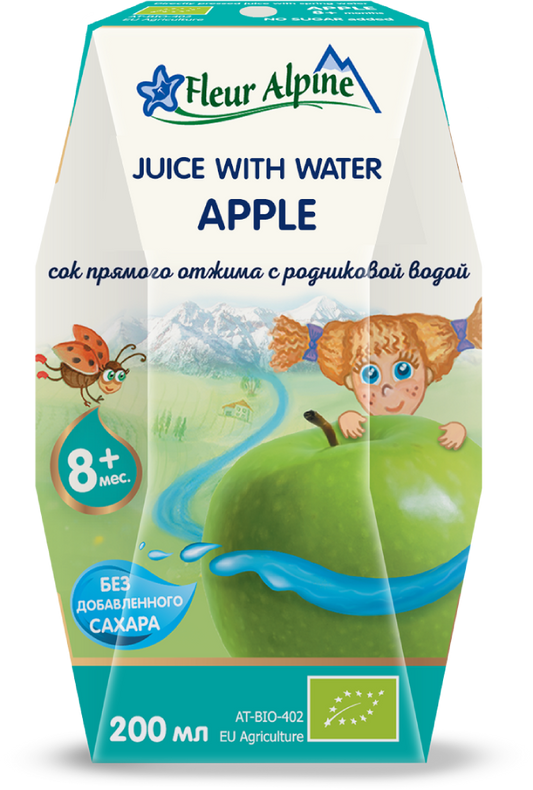 Baby Apple juice with water from 8 months