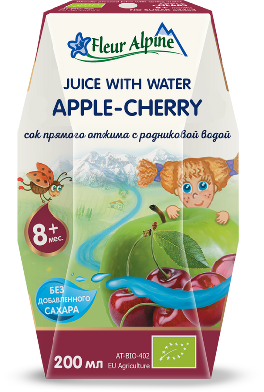 Baby Apple-Cherry juice with water from 8 months