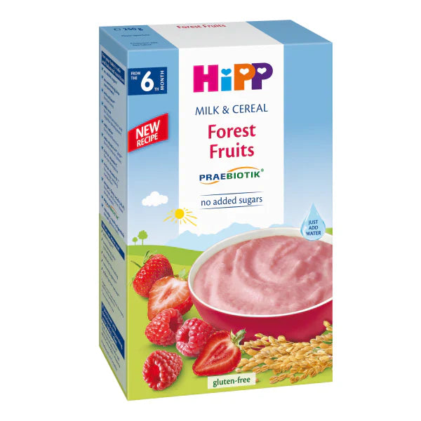 HiPP Organic Forest Fruits Milk & Cereal from 6 months (250g) 2 Boxes