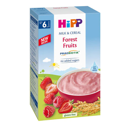 HiPP Organic Forest Fruits Milk & Cereal from 6 months (250g) 2 Boxes